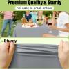imageSmiry Disposable Table Cloth  6 Pack 54 x 108 Inch Waterproof Rectangle Tablecloths for Parties Decorative Plastic Table Cover Leakproof ampamp Sturdy WhiteGrey
