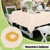 imageSmiry Disposable Table Cloth  6 Pack 54 x 108 Inch Waterproof Rectangle Tablecloths for Parties Decorative Plastic Table Cover Leakproof ampamp Sturdy WhiteIvory