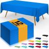 imageSmiry Disposable Table Cloth  6 Pack 54 x 108 Inch Waterproof Rectangle Tablecloths for Parties Decorative Plastic Table Cover Leakproof ampamp Sturdy WhiteBlue