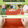 imageSmiry Disposable Table Cloth  6 Pack 54 x 108 Inch Waterproof Rectangle Tablecloths for Parties Decorative Plastic Table Cover Leakproof ampamp Sturdy WhiteOrange