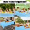 imageSmiry Disposable Table Cloth  6 Pack 54 x 108 Inch Waterproof Rectangle Tablecloths for Parties Decorative Plastic Table Cover Leakproof ampamp Sturdy WhiteLight Blue
