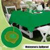 imageSmiry Disposable Table Cloth  6 Pack 54 x 108 Inch Waterproof Rectangle Tablecloths for Parties Decorative Plastic Table Cover Leakproof ampamp Sturdy WhiteGreen