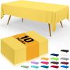 imageSmiry Disposable Table Cloth  6 Pack 54 x 108 Inch Waterproof Rectangle Tablecloths for Parties Decorative Plastic Table Cover Leakproof ampamp Sturdy WhiteYellow