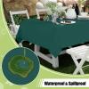 imageSmiry Disposable Table Cloth  6 Pack 54 x 108 Inch Waterproof Rectangle Tablecloths for Parties Decorative Plastic Table Cover Leakproof ampamp Sturdy WhiteChristmas Green