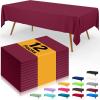 imageSmiry Disposable Table Cloth  6 Pack 54 x 108 Inch Waterproof Rectangle Tablecloths for Parties Decorative Plastic Table Cover Leakproof ampamp Sturdy WhiteWine Red