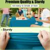 imageSmiry Disposable Table Cloth  6 Pack 54 x 108 Inch Waterproof Rectangle Tablecloths for Parties Decorative Plastic Table Cover Leakproof ampamp Sturdy WhiteAqua