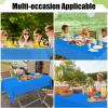 imageSmiry Disposable Table Cloth  6 Pack 54 x 108 Inch Waterproof Rectangle Tablecloths for Parties Decorative Plastic Table Cover Leakproof ampamp Sturdy WhiteBlue