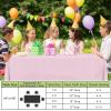 imageSmiry Disposable Table Cloth  6 Pack 54 x 108 Inch Waterproof Rectangle Tablecloths for Parties Decorative Plastic Table Cover Leakproof ampamp Sturdy WhitePink