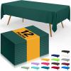 imageSmiry Disposable Table Cloth  6 Pack 54 x 108 Inch Waterproof Rectangle Tablecloths for Parties Decorative Plastic Table Cover Leakproof ampamp Sturdy WhiteChristmas Green