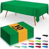imageSmiry Disposable Table Cloth  6 Pack 54 x 108 Inch Waterproof Rectangle Tablecloths for Parties Decorative Plastic Table Cover Leakproof ampamp Sturdy WhiteGreen