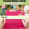 imageSmiry Disposable Table Cloth  6 Pack 54 x 108 Inch Waterproof Rectangle Tablecloths for Parties Decorative Plastic Table Cover Leakproof ampamp Sturdy WhiteHot Pink