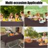 imageSmiry Disposable Table Cloth  6 Pack 54 x 108 Inch Waterproof Rectangle Tablecloths for Parties Decorative Plastic Table Cover Leakproof ampamp Sturdy WhiteCoffee