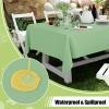 imageSmiry Disposable Table Cloth  6 Pack 54 x 108 Inch Waterproof Rectangle Tablecloths for Parties Decorative Plastic Table Cover Leakproof ampamp Sturdy WhiteSage Green