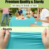 imageSmiry Disposable Table Cloth  6 Pack 54 x 108 Inch Waterproof Rectangle Tablecloths for Parties Decorative Plastic Table Cover Leakproof ampamp Sturdy WhiteTeal