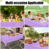 imageSmiry Disposable Table Cloth  6 Pack 54 x 108 Inch Waterproof Rectangle Tablecloths for Parties Decorative Plastic Table Cover Leakproof ampamp Sturdy WhiteLavender