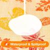 imageSmiry Fall Rectangle Table Cloth Waterproof Vinyl Tablecloth with Flannel Backing Wipeable Autumn Leaves Plastic Tablecloths for Harvest and Thanksgiving Parties 60quotx84quot Rust ampamp Yellow