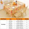 imageSmiry Fall Rectangle Table Cloth Waterproof Vinyl Tablecloth with Flannel Backing Wipeable Autumn Leaves Plastic Tablecloths for Harvest and Thanksgiving Parties 60quotx84quot Rust ampamp Yellow