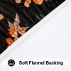 imageSmiry Plastic Thanksgiving Tablecloth Fall Pumpkin Waterproof Elastic Fitted Table Covers for 36quot  44quot Tables Wipeable Flannel Backed Vinyl Tablecloths for Autumn Harvest Parties BlackBlack  Orange