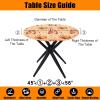 imageSmiry Plastic Thanksgiving Tablecloth Fall Pumpkin Waterproof Elastic Fitted Table Covers for 36quot  44quot Tables Wipeable Flannel Backed Vinyl Tablecloths for Autumn Harvest Parties BlackYellow  Orange