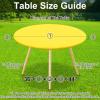 imageSmiry Plastic Thanksgiving Tablecloth Fall Pumpkin Waterproof Elastic Fitted Table Covers for 36quot  44quot Tables Wipeable Flannel Backed Vinyl Tablecloths for Autumn Harvest Parties BlackYellow