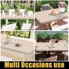 imageSmiry Rectangle Picnic Table Cover Waterproof Elastic Fitted Vinyl Tablecloth for 6 Foot Tables Wipeable Flannel Backed Camping Tablecloths Protector for Indoor Outdoor Beige 30x72 InchesKhaki