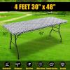 imageSmiry Rectangle Picnic Table Cover Waterproof Elastic Fitted Vinyl Tablecloth for 6 Foot Tables Wipeable Flannel Backed Camping Tablecloths Protector for Indoor Outdoor Beige 30x72 InchesGrey