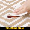 imageSmiry Rectangle Picnic Table Cover Waterproof Elastic Fitted Vinyl Tablecloth for 6 Foot Tables Wipeable Flannel Backed Camping Tablecloths Protector for Indoor Outdoor Beige 30x72 InchesKhaki