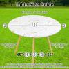 imageSmiry Round Table Cloth Cover Elastic Fitted Flannel Backed Vinyl Tablecloths for 36quot44quot Round Tables Waterproof Wipeable Table Covers for Indoor Outdoor Picnic and Camping GreyWhite  Grey