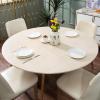 imageSmiry Round Table Cloth Cover Elastic Fitted Flannel Backed Vinyl Tablecloths for 36quot44quot Round Tables Waterproof Wipeable Table Covers for Indoor Outdoor Picnic and Camping Pale Yellow