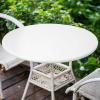 imageSmiry Round Table Cloth Cover Elastic Fitted Flannel Backed Vinyl Tablecloths for 36quot44quot Round Tables Waterproof Wipeable Table Covers for Indoor Outdoor Picnic and Camping GreyWhite