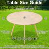 imageSmiry Round Table Cloth Cover Elastic Fitted Flannel Backed Vinyl Tablecloths for 36quot44quot Round Tables Waterproof Wipeable Table Covers for Indoor Outdoor Picnic and Camping Pale Yellow