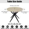 imageSmiry Round Table Cloth Cover Elastic Fitted Flannel Backed Vinyl Tablecloths for 36quot44quot Round Tables Waterproof Wipeable Table Covers for Indoor Outdoor Picnic and Camping GreySand