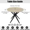 imageSmiry Round Table Cloth Cover Elastic Fitted Flannel Backed Vinyl Tablecloths for 36quot44quot Round Tables Waterproof Wipeable Table Covers for Indoor Outdoor Picnic and Camping GreySand