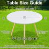 imageSmiry Round Table Cloth Cover Elastic Fitted Flannel Backed Vinyl Tablecloths for 36quot44quot Round Tables Waterproof Wipeable Table Covers for Indoor Outdoor Picnic and Camping GreyWhite