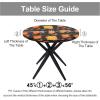 imageSmiry Round Table Cloth Cover Elastic Fitted Flannel Backed Vinyl Tablecloths for 36quot44quot Round Tables Waterproof Wipeable Table Covers for Indoor Outdoor Picnic and Camping GreyBlack  Orange