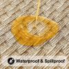 imageSmiry Round Table Cloth Cover Elastic Fitted Flannel Backed Vinyl Tablecloths for 36quot44quot Round Tables Waterproof Wipeable Table Covers for Indoor Outdoor Picnic and Camping GreySand