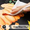 imageSmiry Round Table Cloth Cover Elastic Fitted Flannel Backed Vinyl Tablecloths for 36quot44quot Round Tables Waterproof Wipeable Table Covers for Indoor Outdoor Picnic and Camping GreyBlack  Orange