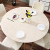 imageSmiry Round Table Cloth Cover Elastic Fitted Flannel Backed Vinyl Tablecloths for 36quot44quot Round Tables Waterproof Wipeable Table Covers for Indoor Outdoor Picnic and Camping Pale Yellow