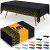 imageSmiry Disposable Table Cloth  6 Pack 54 x 108 Inch Waterproof Rectangle Tablecloths for Parties Decorative Plastic Table Cover Leakproof ampamp Sturdy WhiteBlack  Gold