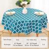 imageSmiry Rectangle Table Cloth Waterproof Vinyl Tablecloth with Flannel Backing for Rectangle Tables Wipeable Spillproof Plastic Tablecloths for Dining Camping Indoor and Outdoor 60quotx84quot KhakiTeal