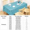 imageSmiry Rectangle Table Cloth Waterproof Vinyl Tablecloth with Flannel Backing for Rectangle Tables Wipeable Spillproof Plastic Tablecloths for Dining Camping Indoor and Outdoor 60quotx84quot KhakiTeal
