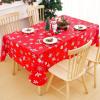 imageSmiry Rectangle Table Cloth Waterproof Vinyl Tablecloth with Flannel Backing for Rectangle Tables Wipeable Spillproof Plastic Tablecloths for Dining Camping Indoor and Outdoor 60quotx84quot KhakiWhite  Red