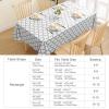 imageSmiry Rectangle Table Cloth Waterproof Vinyl Tablecloth with Flannel Backing for Rectangle Tables Wipeable Spillproof Plastic Tablecloths for Dining Camping Indoor and Outdoor 60quotx84quot KhakiWhite