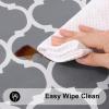 imageSmiry Rectangle Table Cloth Waterproof Vinyl Tablecloth with Flannel Backing for Rectangle Tables Wipeable Spillproof Plastic Tablecloths for Dining Camping Indoor and Outdoor 60quotx84quot KhakiGrey