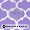 imageSmiry Rectangle Table Cloth Waterproof Vinyl Tablecloth with Flannel Backing for Rectangle Tables Wipeable Spillproof Plastic Tablecloths for Dining Camping Indoor and Outdoor 60quotx84quot KhakiLavender