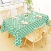 imageSmiry Rectangle Table Cloth Waterproof Vinyl Tablecloth with Flannel Backing for Rectangle Tables Wipeable Spillproof Plastic Tablecloths for Dining Camping Indoor and Outdoor 60quotx84quot KhakiSage Green
