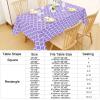 imageSmiry Rectangle Table Cloth Waterproof Vinyl Tablecloth with Flannel Backing for Rectangle Tables Wipeable Spillproof Plastic Tablecloths for Dining Camping Indoor and Outdoor 60quotx84quot KhakiLavender