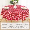 imageSmiry Rectangle Table Cloth Waterproof Vinyl Tablecloth with Flannel Backing for Rectangle Tables Wipeable Spillproof Plastic Tablecloths for Dining Camping Indoor and Outdoor 60quotx84quot KhakiRed