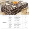 imageSmiry Rectangle Table Cloth Waterproof Vinyl Tablecloth with Flannel Backing for Rectangle Tables Wipeable Spillproof Plastic Tablecloths for Dining Camping Indoor and Outdoor 60quotx84quot KhakiCoffee
