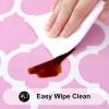 imageSmiry Rectangle Table Cloth Waterproof Vinyl Tablecloth with Flannel Backing for Rectangle Tables Wipeable Spillproof Plastic Tablecloths for Dining Camping Indoor and Outdoor 60quotx84quot KhakiPink